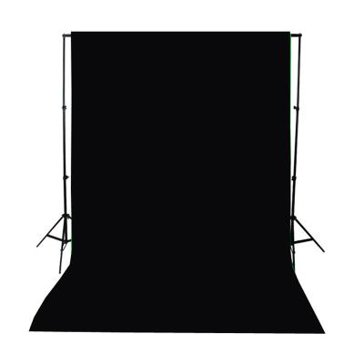 China 3*6m Cotton Flexible Closed Black Sheer Photo Editing Picture Backdrops For Photography Studio for sale