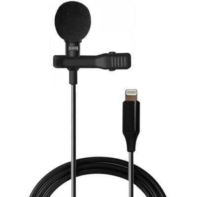 China Factory Sale Cell Phone Interview Perfect Sound Microphone Live Recording Lavalier Mic For Iphone for sale