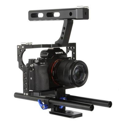 China Professional High Quality Flexible Aluminum Alloy Mount Camera Cage Set For Sony A7 for sale