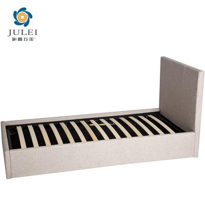 China KD DIfferent Color Choices Iron Pu Cover Queen Platform Morden Storage Single Bed Space for sale