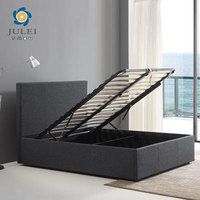 China Storage Bedroom Furniture Double Bed Twin King Size Storage Bed Can Be Lift Up 45 Degree Angle for sale