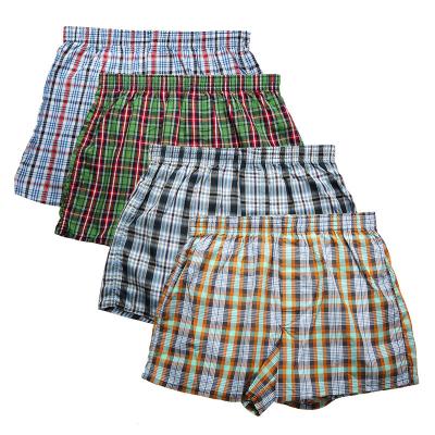 China Wholesale Custom Men's Boxers Logo High Quality Comfortable Underwear Plaid Antibacterial Cotton Homme Briefs Men's Shorts Briefs for sale