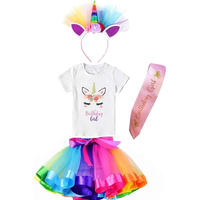 China Fancy Kids Dress Up Carnival Cosplay Baby Birthday Dress Up Fancy Unicorn Halloween Costumes for sale