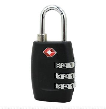 China TSA Approved Luggage Locks , Fosmon Alert Open Indicator 3 Digit Combination Padlock Codes With Alloy Body For Travel None for sale