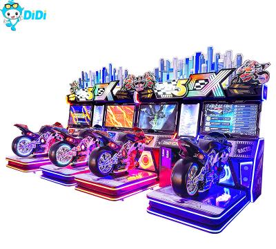 中国 Luxury Led Lighting Video Game Dynamic Motorcycle 4d 5dx Motor Racing Arcade Game Machine 販売のため