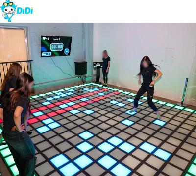 China 30x30cm Activate Game Led Floor Interactive Light Grid Active Game Led Floor for sale