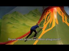 1000 square meters of green-themed indoor children‘s playground equipment