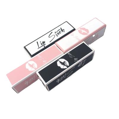 China Recyclable Free design accept custom color logo size white clear colourful lipstick package art paper box lip gloss eyeliner package box for sale