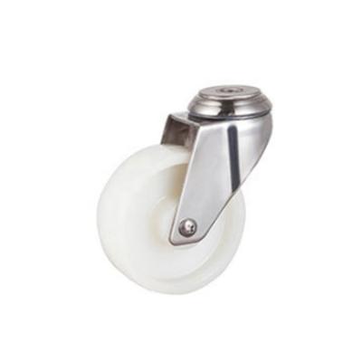 China PIVOT Bolt Hole 75mm 100mm 125mm 304 Stainless Steel Nylon Wheel Caster for sale