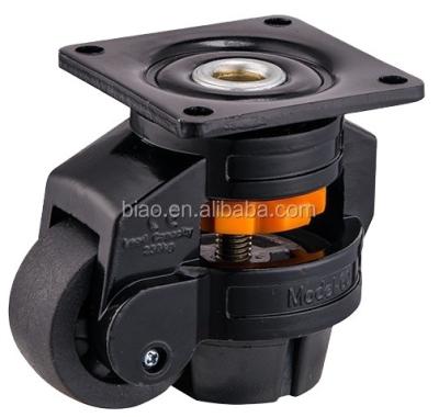 China PIVOT dynamic load 110 lbs. Swivel Machine Leveling Caster Black GD-40S-BLK GD-40F-BLK for sale