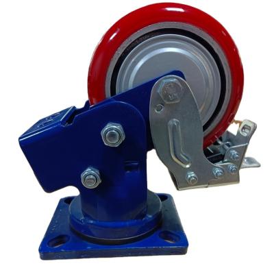 China SWIVEL Load Capacity 500kgs 200mm Shock Absorbing Swivel Caster Wheel for sale