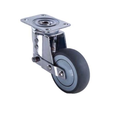 China PIVOT 100mm TPR Shock Absorbing Swivel Casters for sale