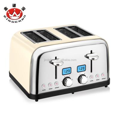 China Full Automatic Automatic Function Multifunction 4 Slice Stainless Steel Bread Toaster for sale