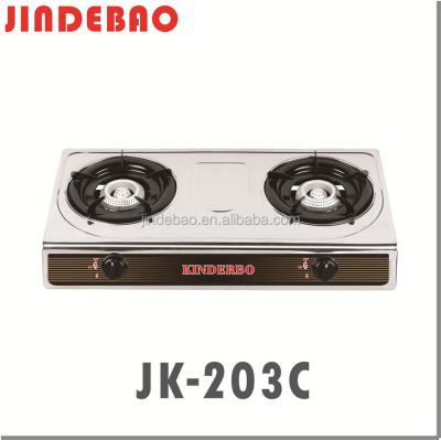 China 2 Stainless Steel Two Burner Head Stainless Steel Burners Table Top Gas Cooker for sale