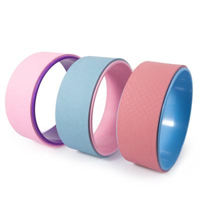 China Stretching and Improving Yoga 3 Wheel Set Hot Selling Yoga Wheel Backbends Wheel Yoga Balance Roller Band Massager for sale