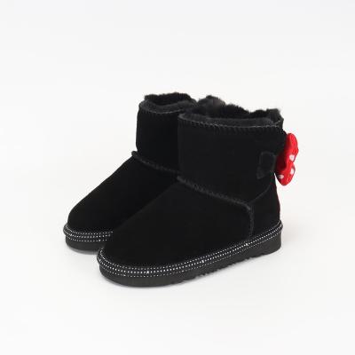 China UG2022 deodorization warm fashion temperament children's new trend woolen leather children's snow boots plush UG040 for sale