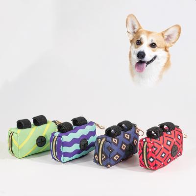 China Sustainable Pet Travel Accessories Custom Portable Zipper Dog Poop Bag Holder Dispenser for sale