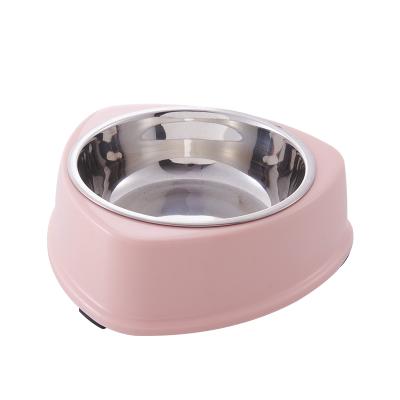 China Sustainable Wholesale Corrosion Resistance 15 Degree Tilted Health Stainless Steel Dog Food Bowl for sale