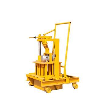 China cheap price 2 pcs machinery repair shops per time manual hollow block making machine qt40-3C cement brick machine for sale