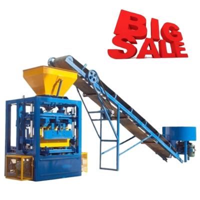 China Building material shops brick making machine QT4-24 semi automatic fly ash brick machine for sale