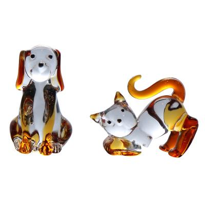 China / wholesale handmade blown miniature cute glass animal figurine souvenir for decoration for sale