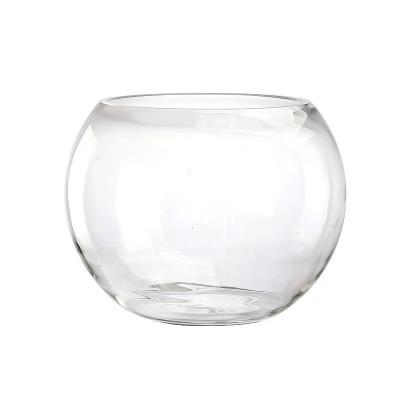 China Quality home office school restaurant hotel globe fish bowl aquarium cheap round glass vase for sale