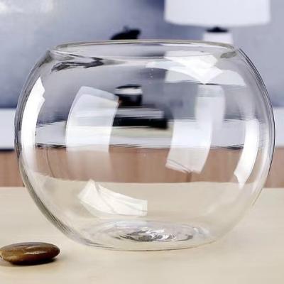 China Home hotel restaurant office school plant spun cold cut clear glass fish bowl for home decoration for sale