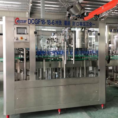 China Beverage Glass Bottle Carbonated Soft Drink Filling Machine / Gas Water Filling Production Line for sale