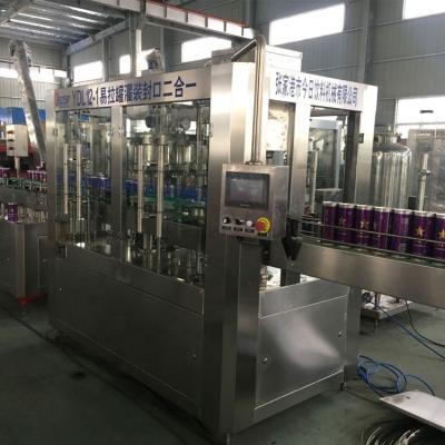 China 1000CPH 330ml Beverage Carbonated Beverage Can Filling Machine for sale