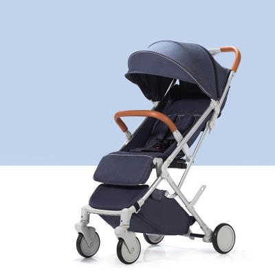 China Travel Canvas Light Weight Size One Hand Folding System Smart Baby Stroller for sale