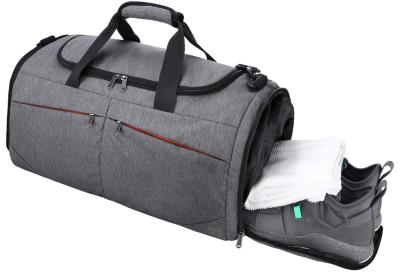 China Large Fashion Sport Traveling Duffle Bag Folding Zipper Travel Bag With Shoe Compartment for sale