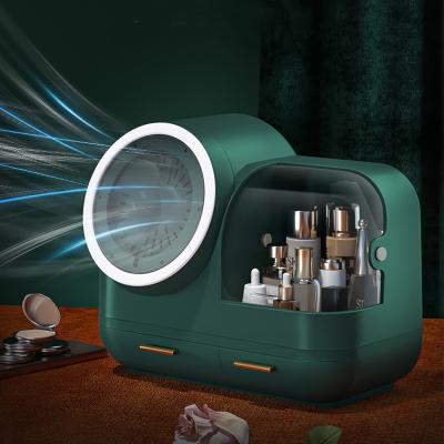 China Durable New Arrival Cosmetic Box Led Makeup Travel Storage Box With Mirror for sale