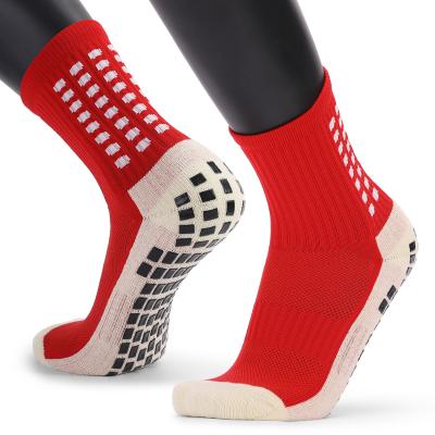 China Custom Logo Breathable Adult Gym Football Socks Anti-Slip Tube Socks for sale