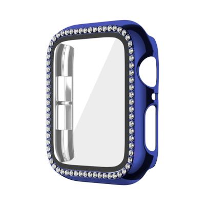 China For Apple Watch Case Luxury Multicolor PC Hard Case For Apple Watch Case Luxury With Screen Protector Smart Watch Diamond Pc Case for sale