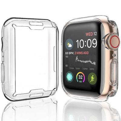 China 41mm 45mm Watch Case For Apple Clear Clear Cover 45MM Protective Soft Watch Case 41MM Full TPU For Iwatch Apple Se 6 5 7 4 3 2 1 for sale