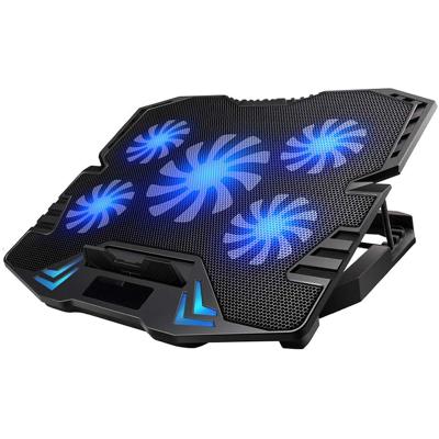 China 12-17inch Hot Cooling Pad Usb 2.0 Mini Notebook Laptop Cooler Cooling Pad 5 Fans Gaming For Laptop Cooler for sale