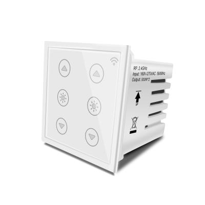 China Tuya Wi-Fi Switch WF520D Modern Design 2 Band 1 Way Wall Switch WF520D Wall Light Touch Screen Smart Lamp One Dimmer Switch for sale