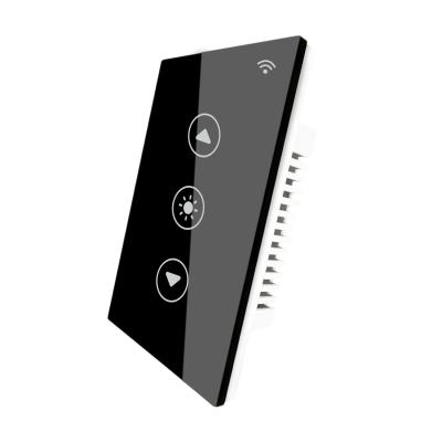 China Tempered Glass Panel Us Standard Inteligente Glass Panel Zigbee Tuya Smart Light Led Wifi Touch Dimmer Switch for sale