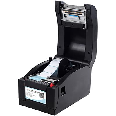 China Black and White Desktop Direct Thermal Label Printer 80mm 203dpi USB Lan Interfaces Serial Sticker Printing Machine for sale