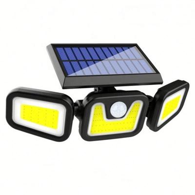 중국 Waterproof Pir Solar Lighting System 3 Head Security Emergency Remote Control Solar Light 판매용