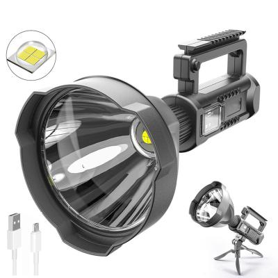 중국 Super Bright Portable LED Flashlight  Lamp USB Rechargeable XHP90 XHP70 XHP50 LED Searchlight with Tripod 판매용