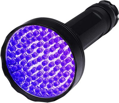 中国 395nm UV  Black Portable LED Flashlight 100 LED UV Flashlight Pet Urine Detector 販売のため