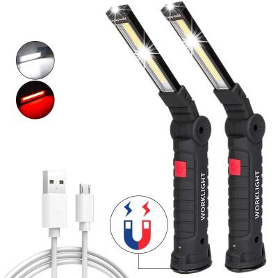 China USB Rechargeable LED Work Lamp Inspection COB Work Light With 5 Lighting Modes and Magnetic Base for sale