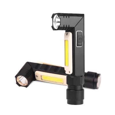 China Multifunctional Work light XPG&COB Headlamp Torch With Magnetic Base L-Shape USB Rechargeable Adjustable Head Angle Flashlight for sale