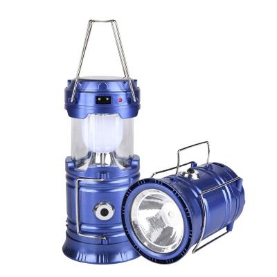 China Factory Solar power rechargeable led camping lantern Collapsible Portable Flashlight Survival Kits Camping Lantern Solar en venta