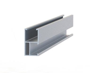 China To install solar modules on rooftop Anodized Aluminum Alloy Solar PV Mounting Structure Rail R04 Rail length customizing for sale