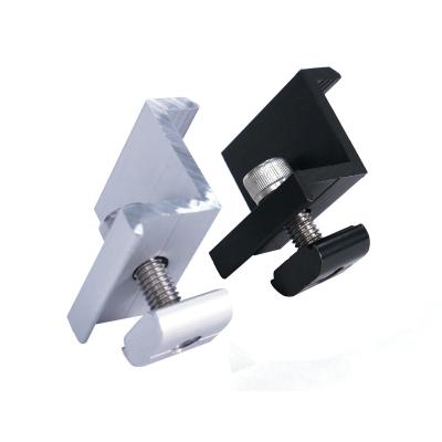 China To fix solar panels on rail Solar Panel Mounting Aluminum Anodized End Clamp for 30mm, 35mm, 40mm solar module for sale