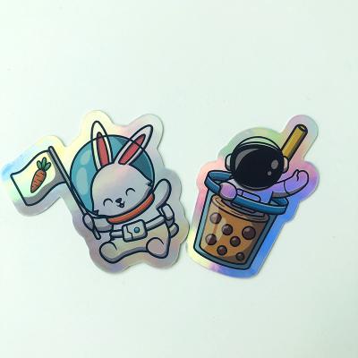 China Customized Attribute Cute Bonus PVC Security Sticker Hologram Waterproof Sticker Anywhere Size And Design for sale