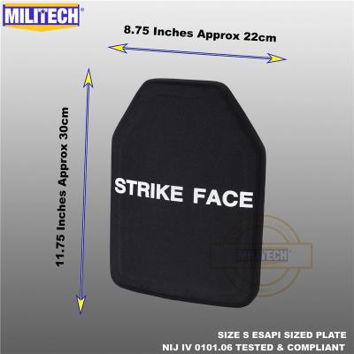 China MILITECH ESAPI Size S Single Piece (1 PC) NIJ Level 4 Alumina IV Ceramic&PE Bulletproof Flat Backing Alone 8.75 x 11.75 inches (220 x 300 mm ); 2.44Â ± 0.05KG/PCS for sale