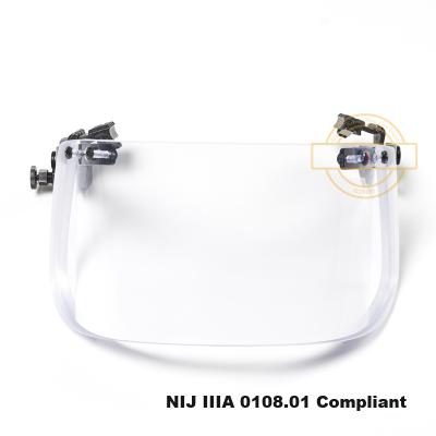 China NIJ 0108.01 IIIA 3A Bulletproof Glass Ballistic Shield For ACH FAST Tactical Helmet Visor Bullet Proof Mask For Helmets for sale